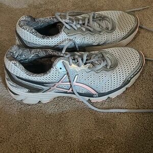 Asics Women's Gray and Pink Sneakers